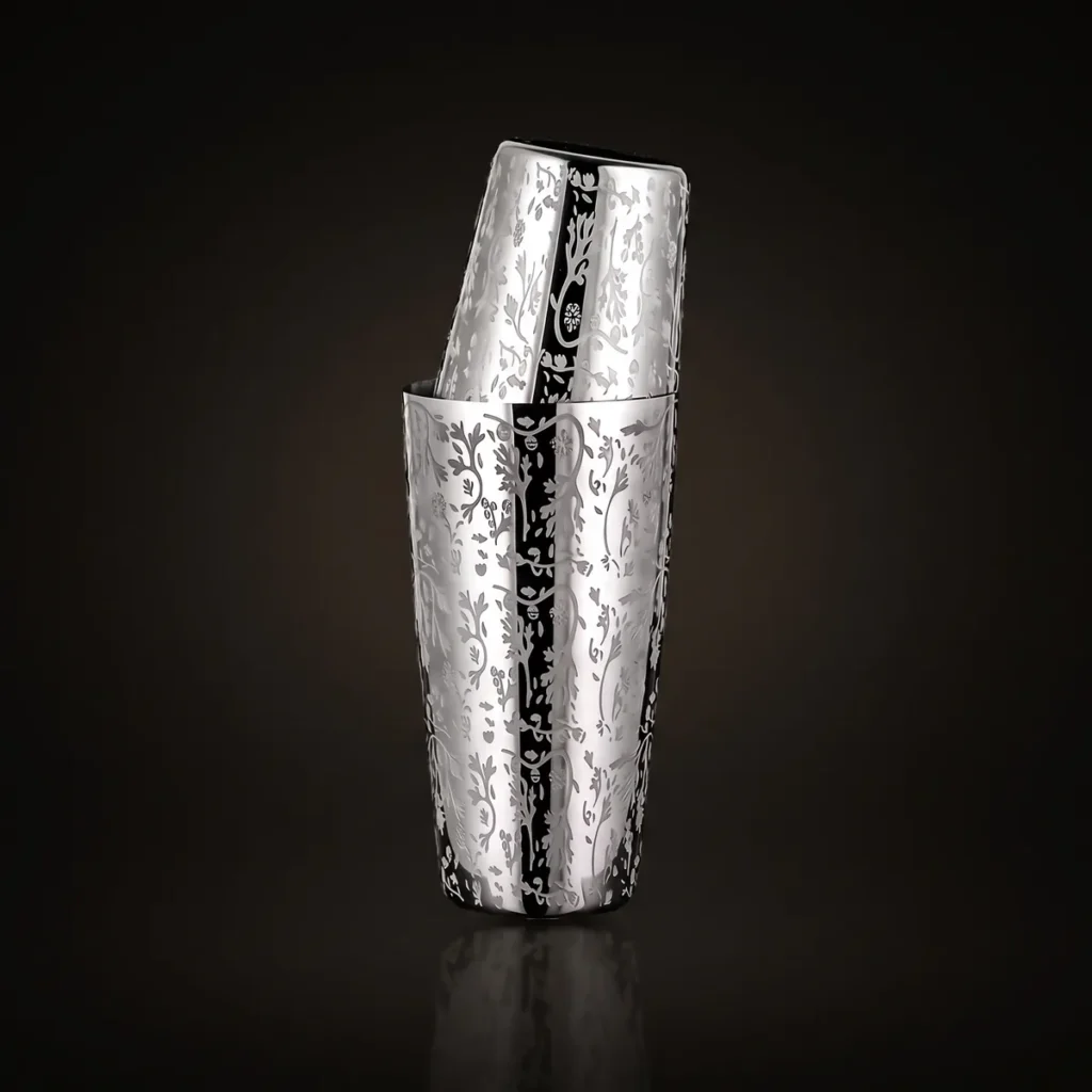 Engraved Boston shaker 500 + 800 ml, front view