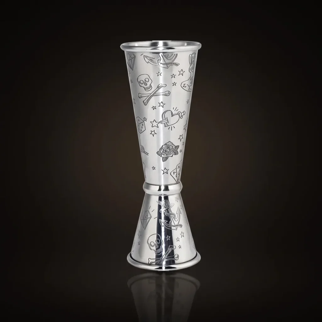 Engraved double jigger 30/60 ml, front view