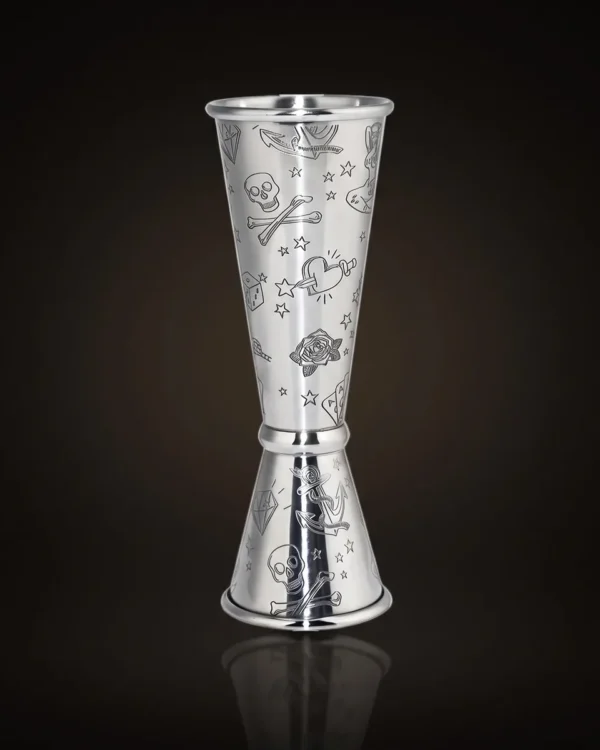 Engraved double jigger 30/60 ml, front view