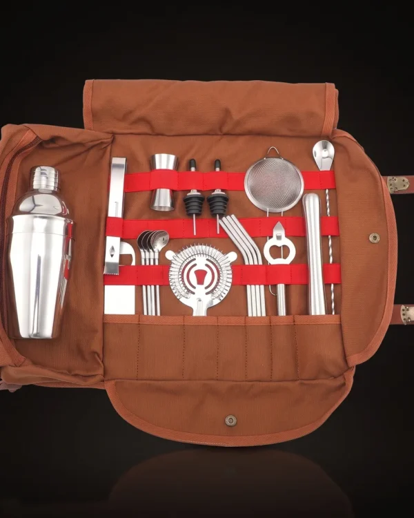 Travel bartender kit 20 pieces, 550 ml, front view
