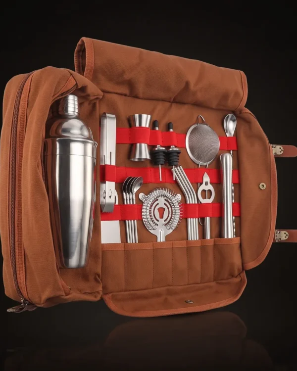Travel bartender kit 20 pieces, 750 ml, top view