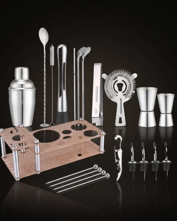 Cocktail kit 22 pieces, display stand, 350 ml, front view
