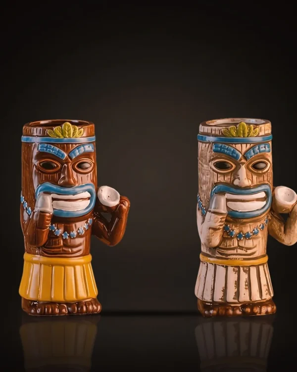 Conch tiki mugs 440 ml, set of 2, front view
