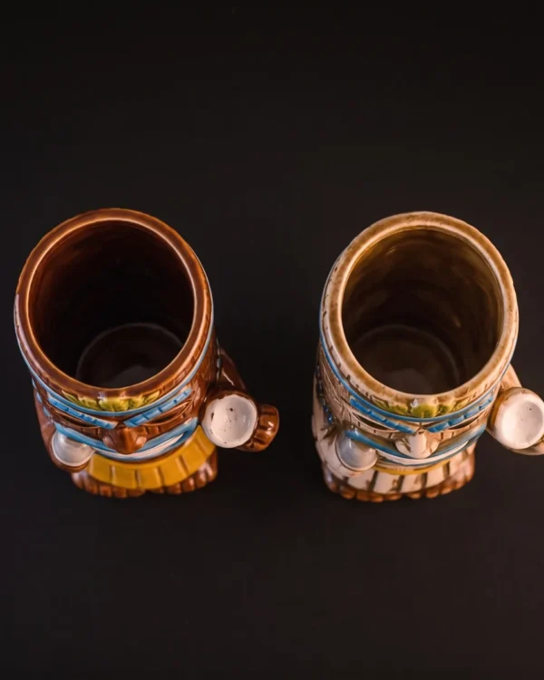 Conch tiki mugs 440 ml, set of 2, top view