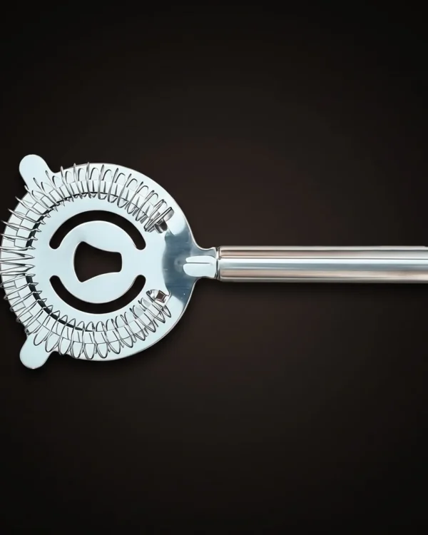 Cat cocktail strainer, long handle, top view