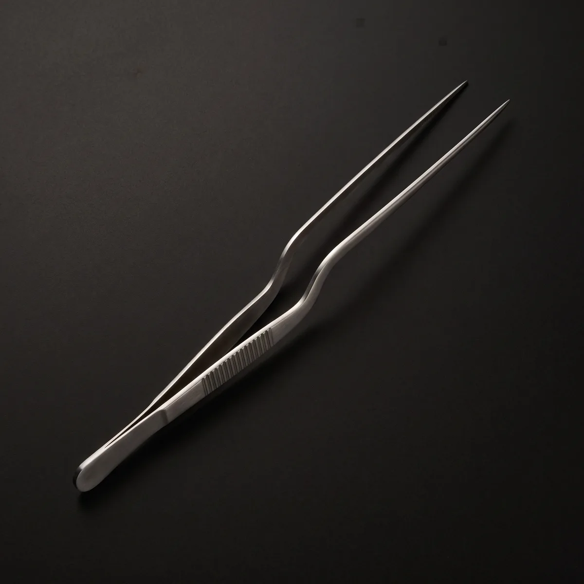 Stainless steel garnish tongs 30 cm, top view