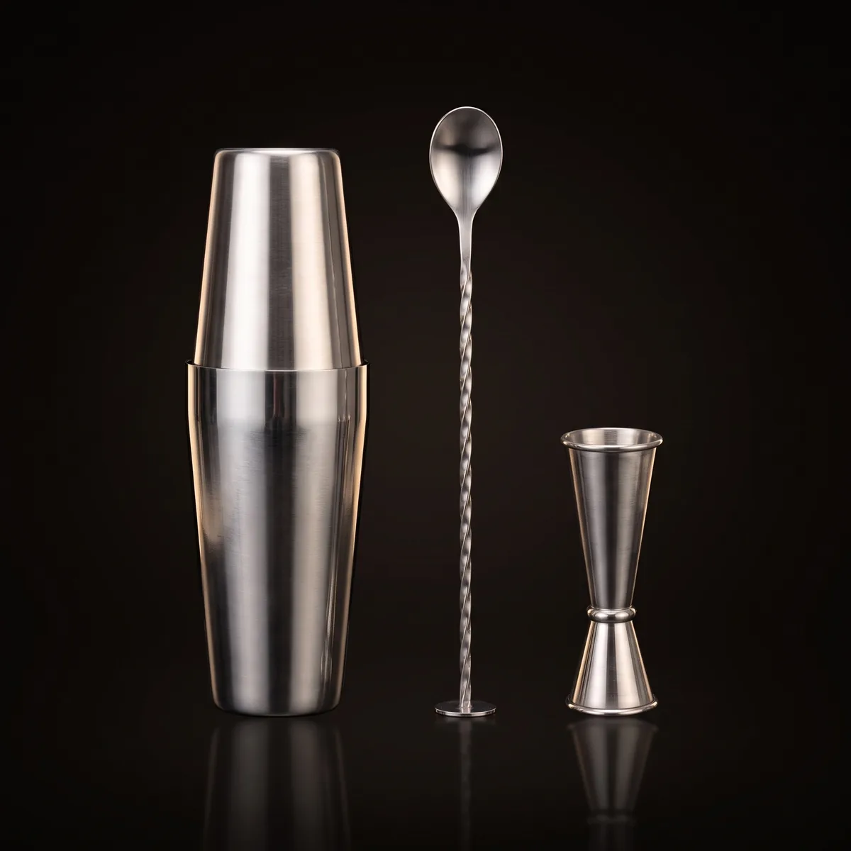 Boston shaker set, 3 pieces, front view