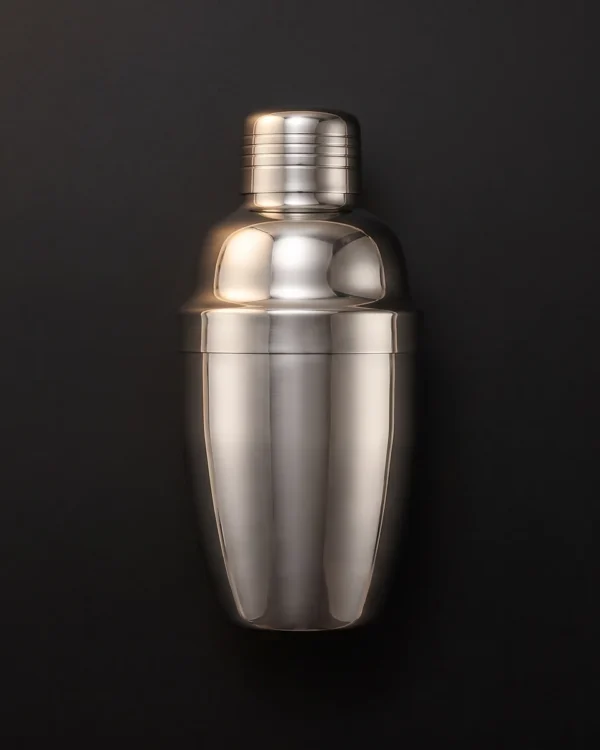 Stainless steel cobbler shaker 350 ml, top view
