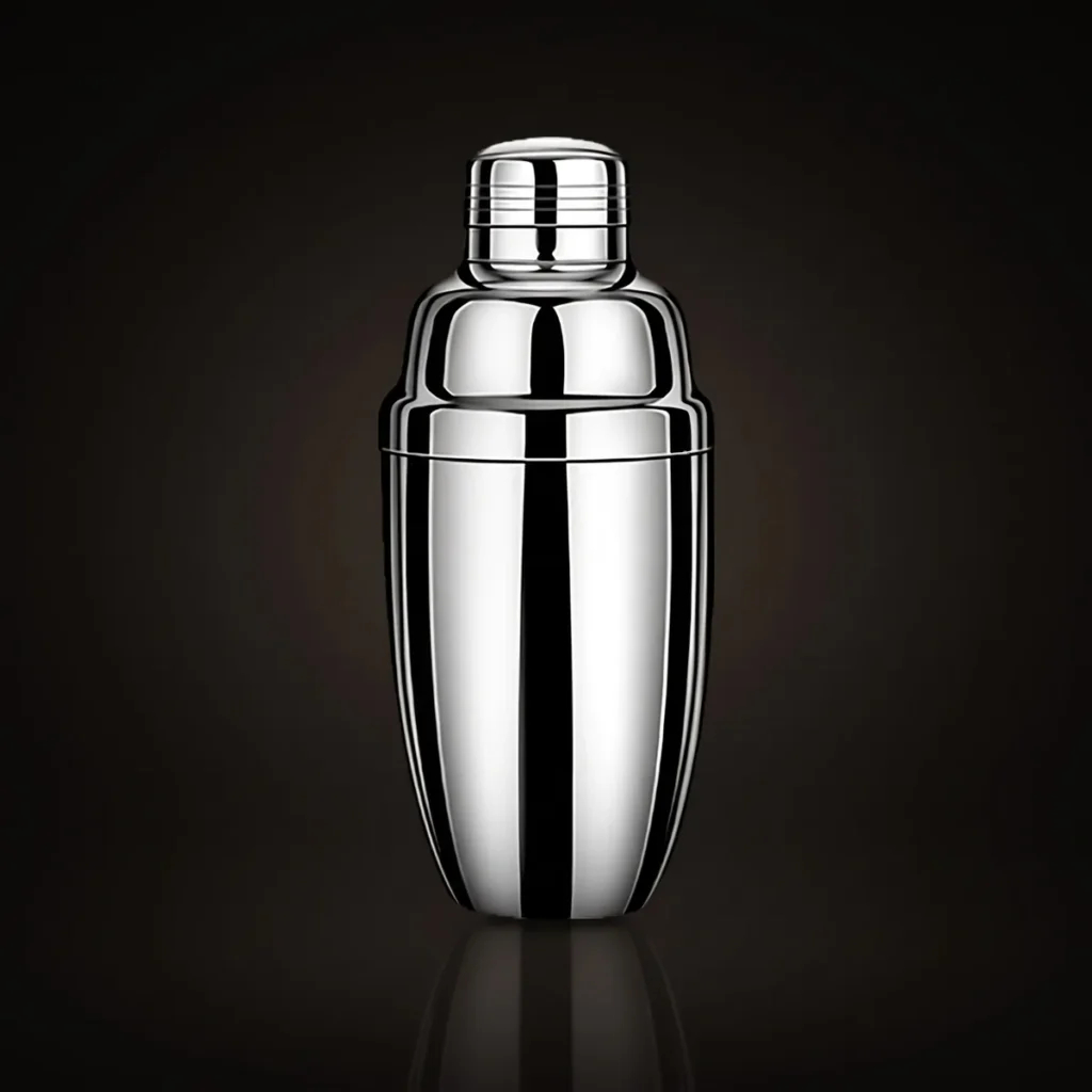 Stainless steel cobbler shaker 550 ml, front view