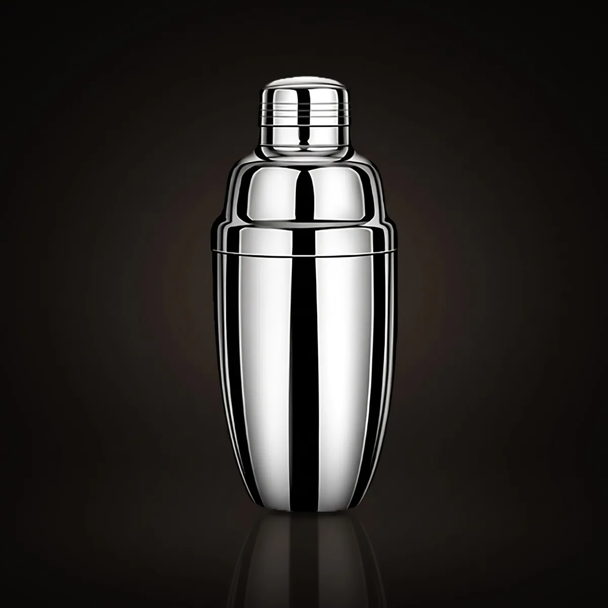 Stainless steel cobbler shaker 550 ml, front view