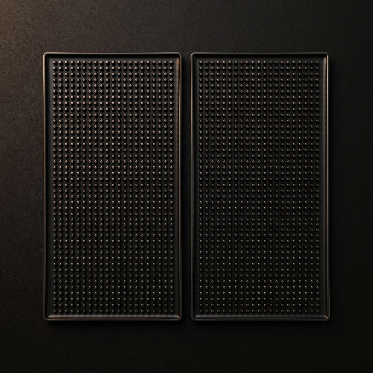 Non-slip bar mats, set of 2, top view