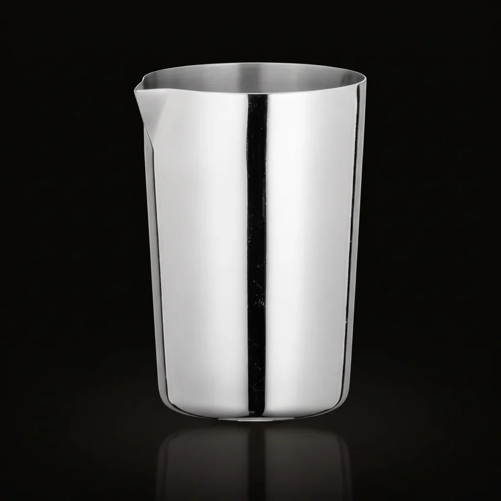 Stainless steel shaker tin 475 ml, front view