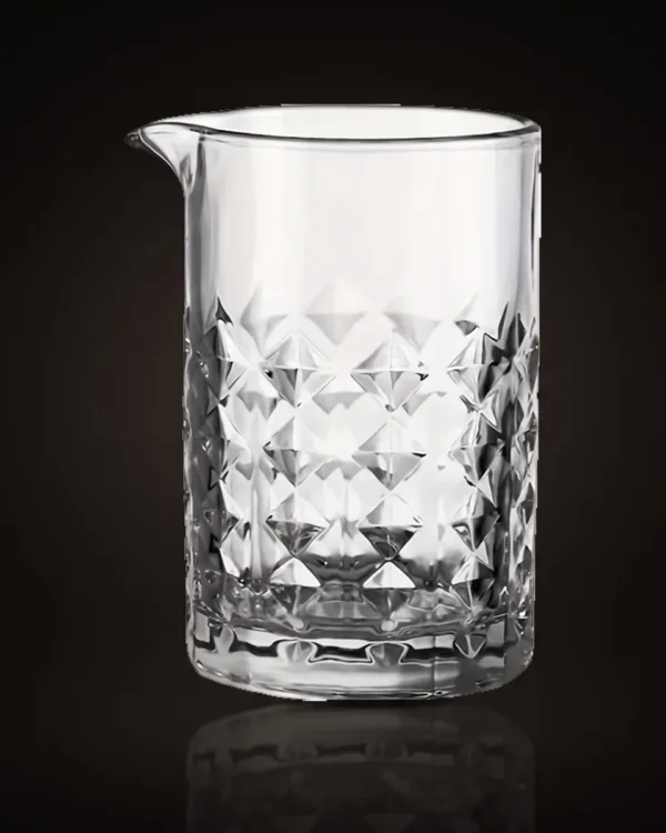 Mixing glass 700 ml, diamond cut, front view
