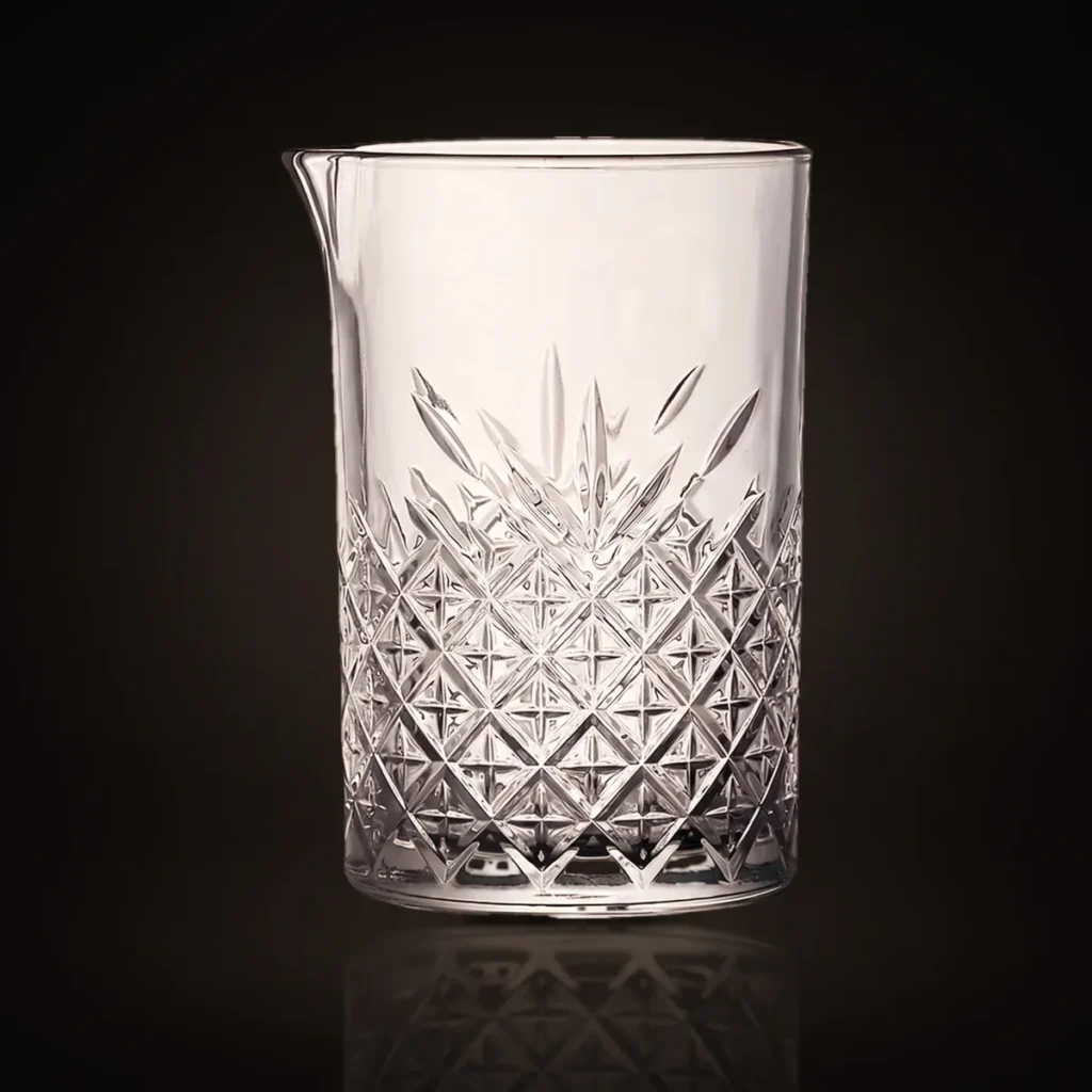 Mixing glass 700 ml, crystal cut, front view