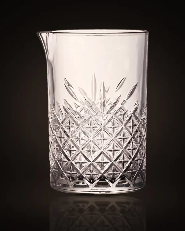 Mixing glass 700 ml, crystal cut, front view