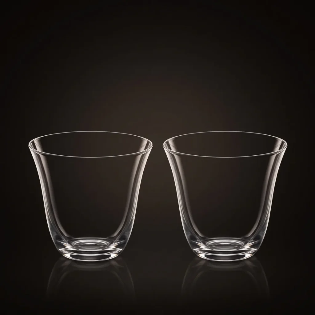 Light whisky glasses 280 ml, set of 2, front view