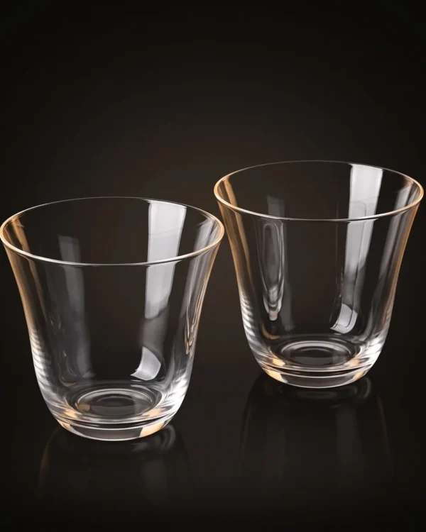 Light whisky glasses 280 ml, set of 2, three-quarter view