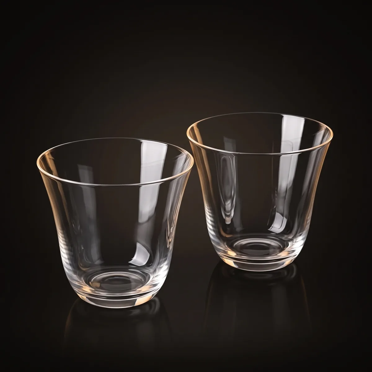 Light whisky glasses 280 ml, set of 2, three-quarter view