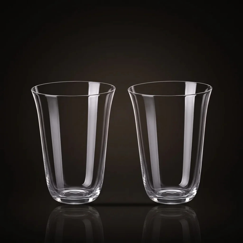 Light tall glasses 360 ml, set of 2, front view