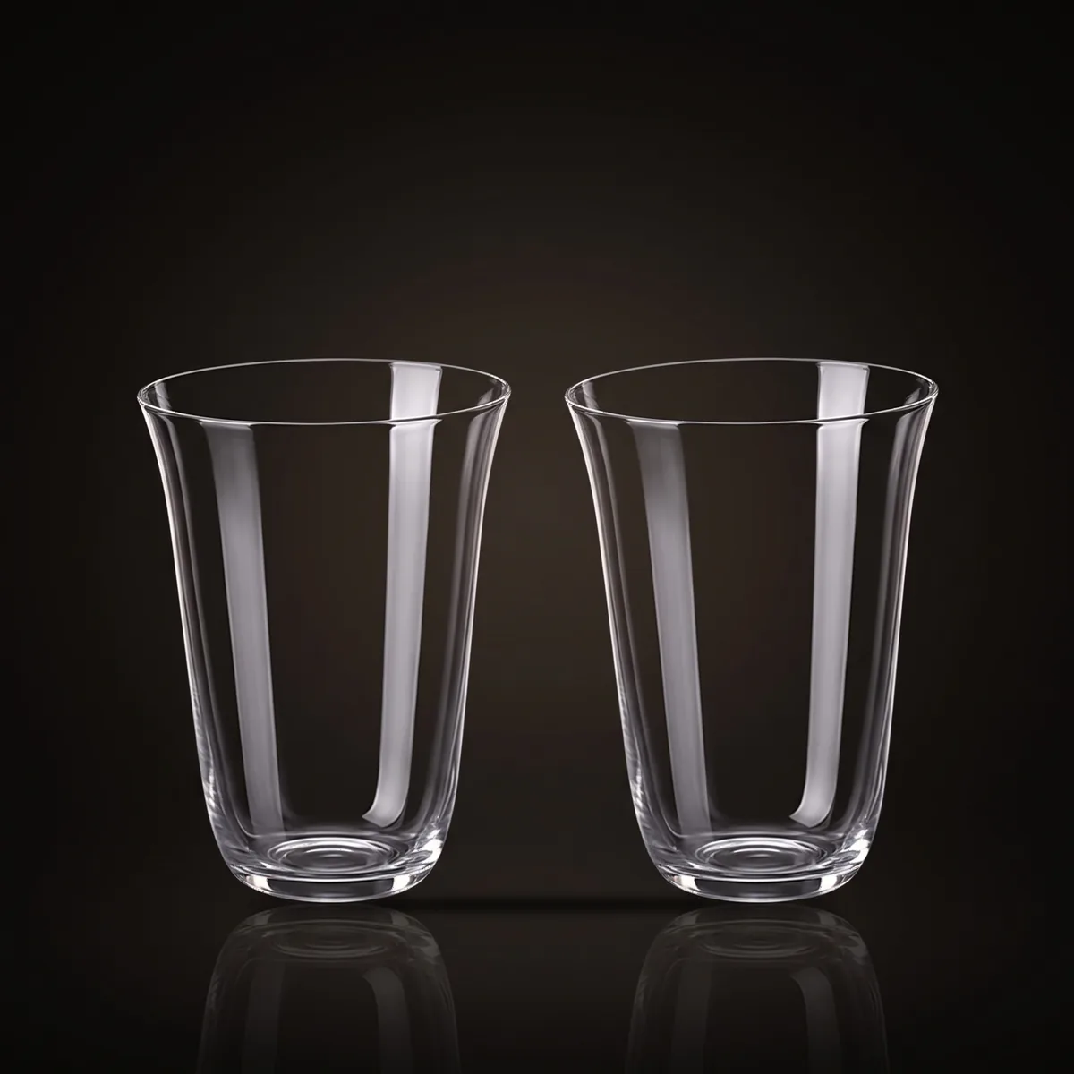 Light tall glasses 360 ml, set of 2, front view