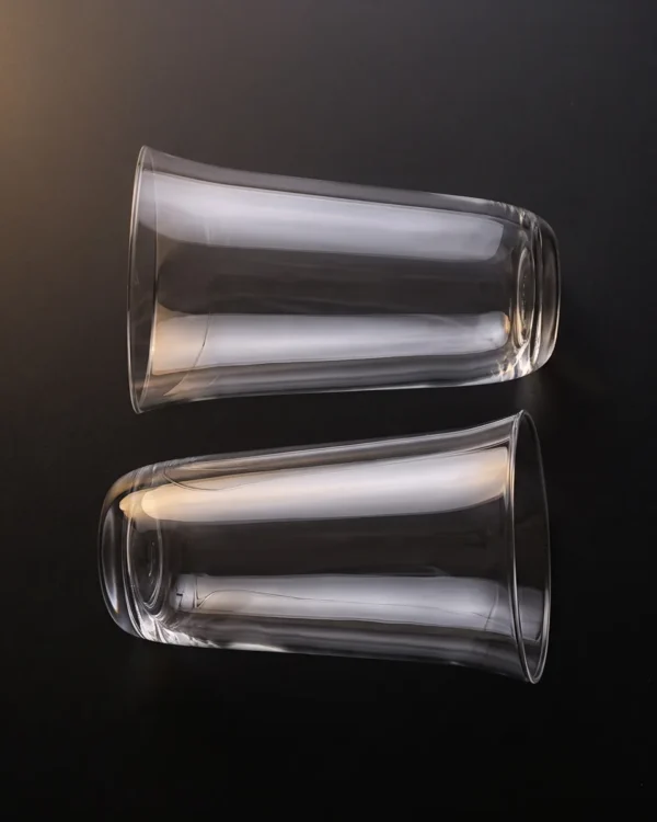 Light tall glasses 360 ml, set of 2, top view